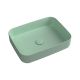 Isvea INFINITY washbasin 50*36*12cm rectangular w/o tap hole mint 10NF65050