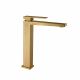 Webert KUBE high basin mixer with click clack waste brushed gold 100OZ8517