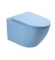 CM Spain Wall Hung WC With Seat Cover Light Blue 