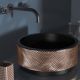 Glass Design Royal Absolute Counter Top Wash Basin Matt Black With Bronze