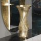 Glass Design Dame Freestanding Basin With Chrome Waste Gold Leaf 
