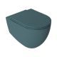Isvea Infinity Wall Hung WC With Soft Close Seat Cover Set of 2 Petrol Green