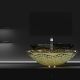Glass Design Ice Oval Lux Counter Top Wash Basin  Gold