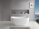 Elisse Acrylic Freestanding Bathtub With Overflow And Pop Up Waste White 