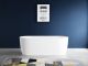 Elias Acrylic Freestanding Bathtub With Overflow And Pop Up Waste  White